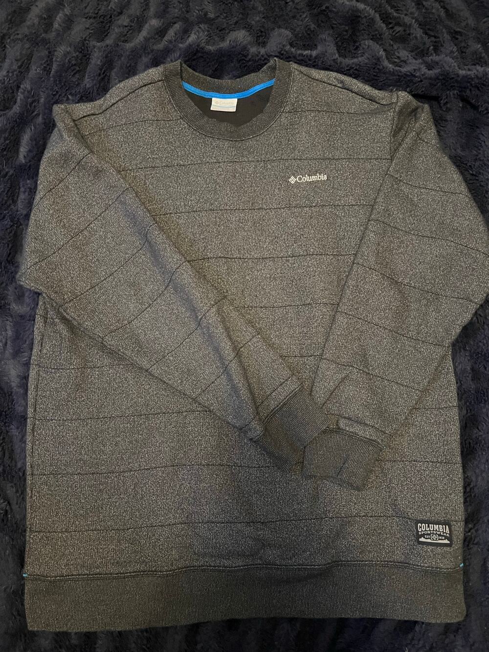 Columbia Men’s XXL Gray Crewneck Sweatshirt Pullover Fleece Outdoor EUC